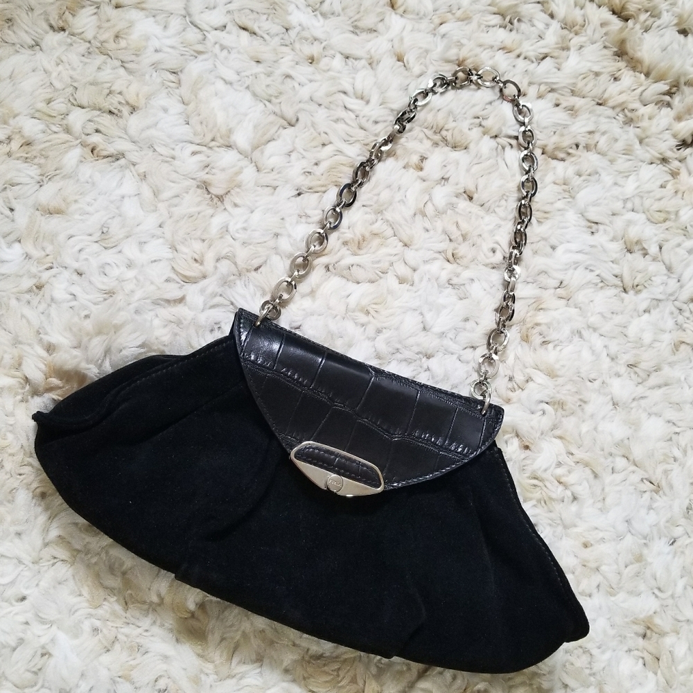 Vintage FURLA leather & suede purse